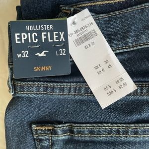 Hollister Epic Flex Men's Skinny Jeans DARK Wash Size 32 x 32